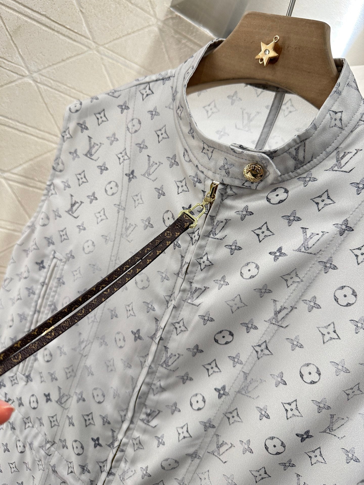 L New Arrival Zippered Printed Vest Dress