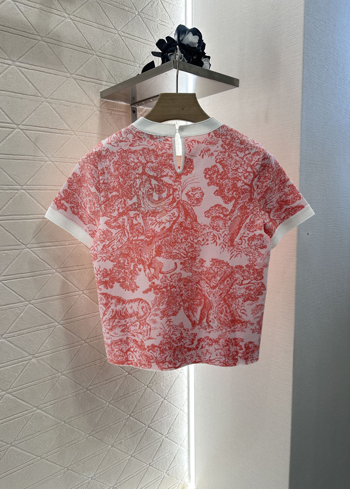 D 2025 new product Jacquard knitted short sleeves