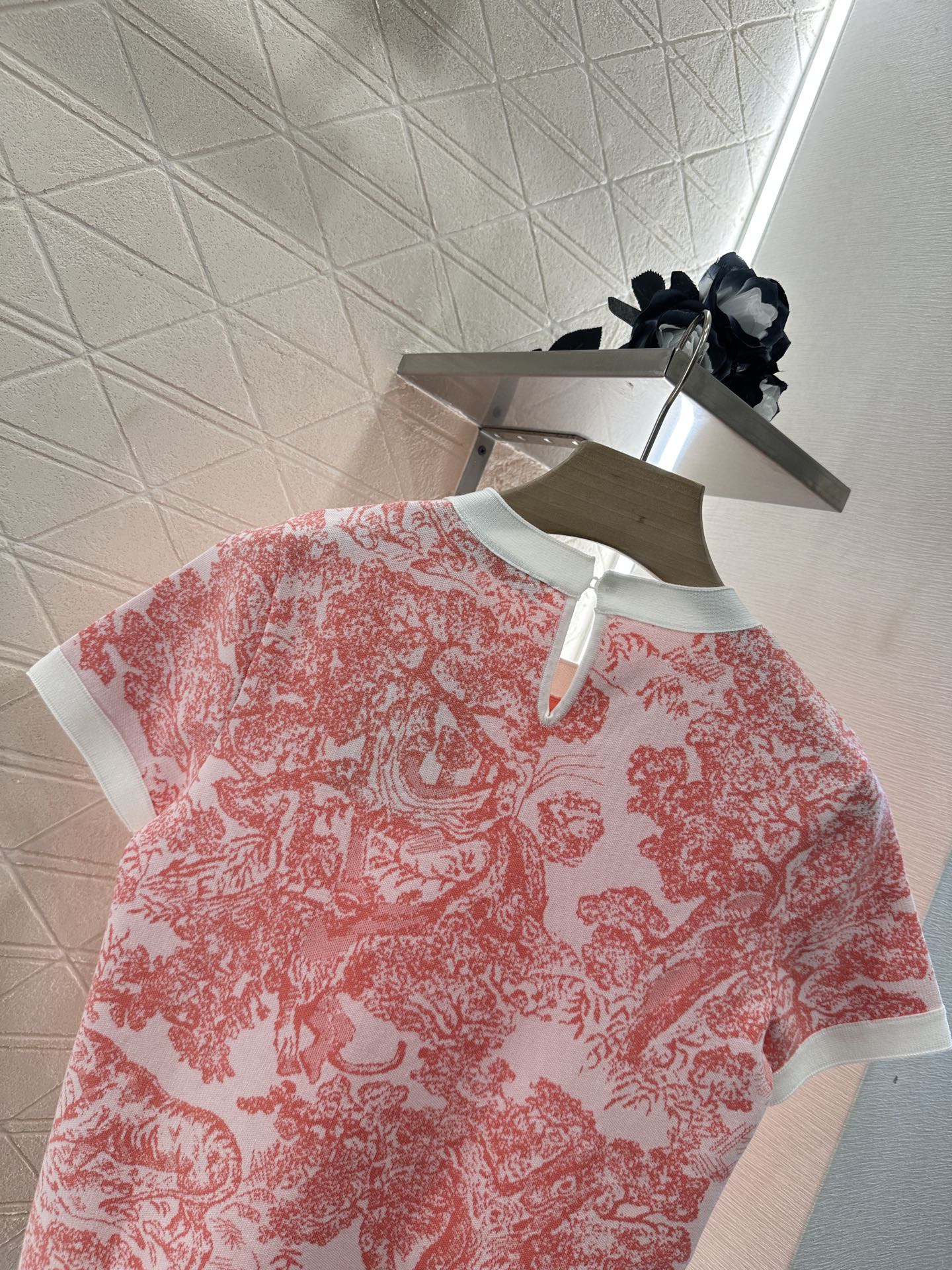 D 2025 new product Jacquard knitted short sleeves