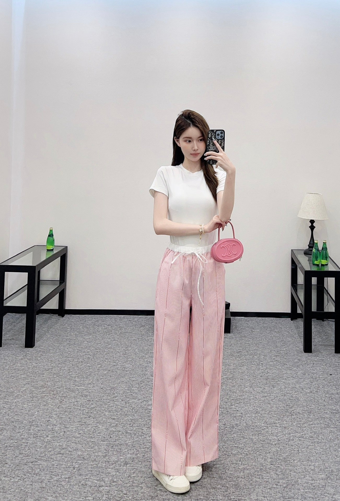 G 2025 new product Drawstring striped trousers
