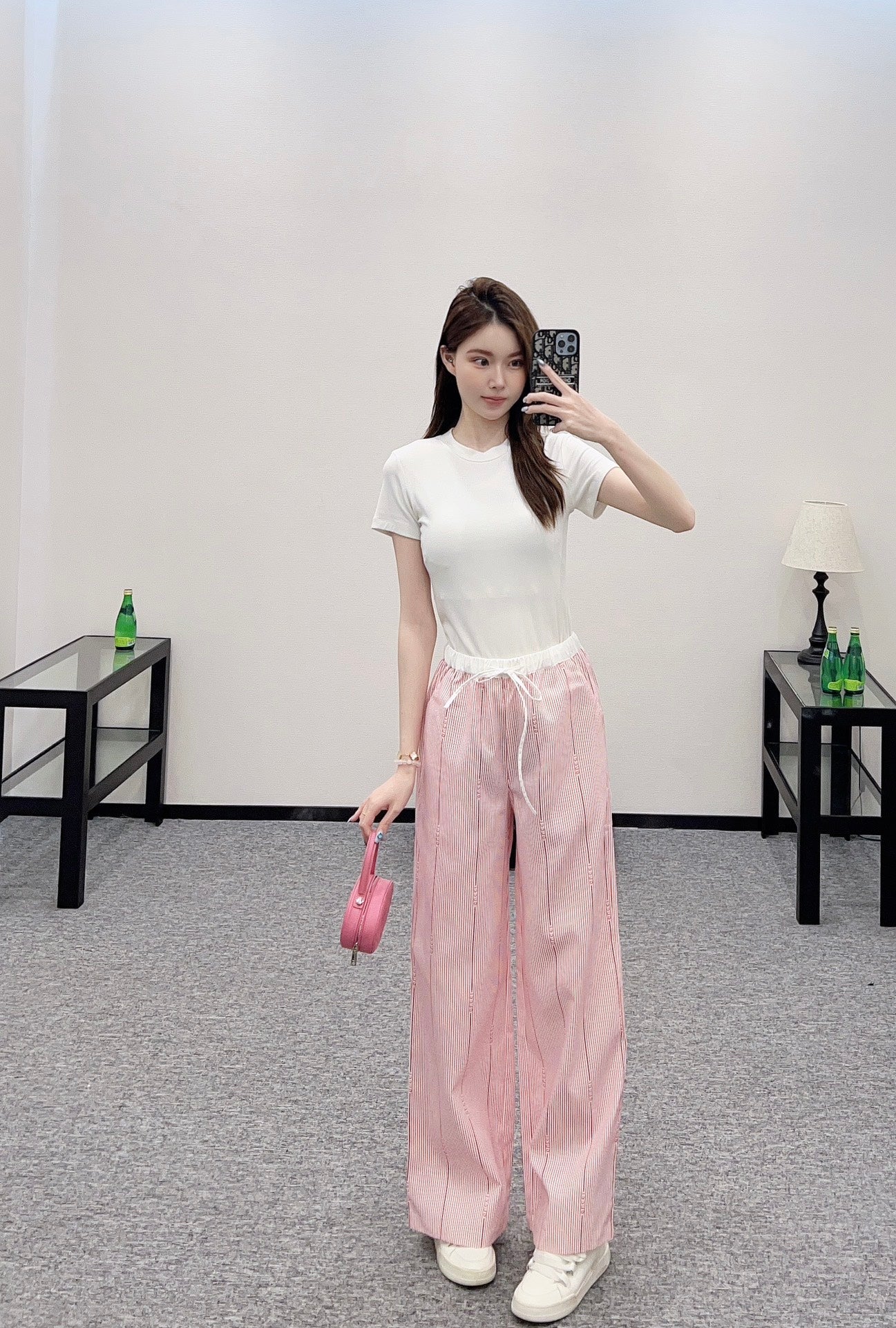 G 2025 new product Drawstring striped trousers