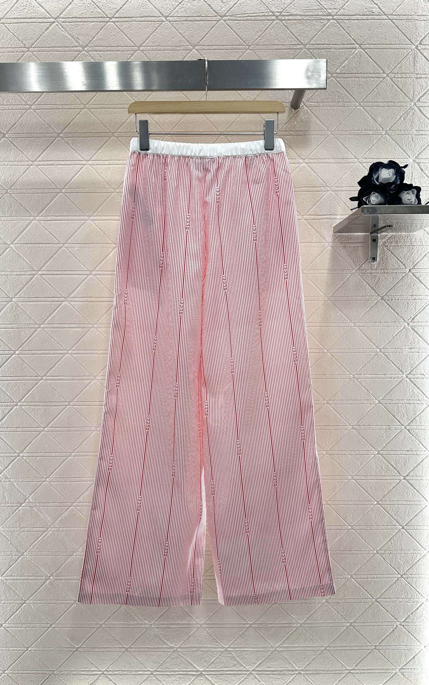 G 2025 new product Drawstring striped trousers