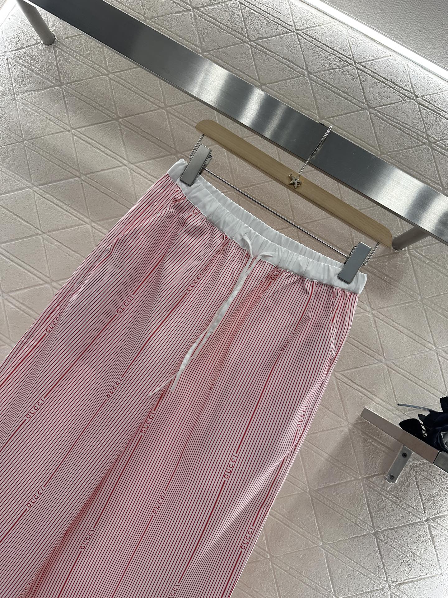 G 2025 new product Drawstring striped trousers