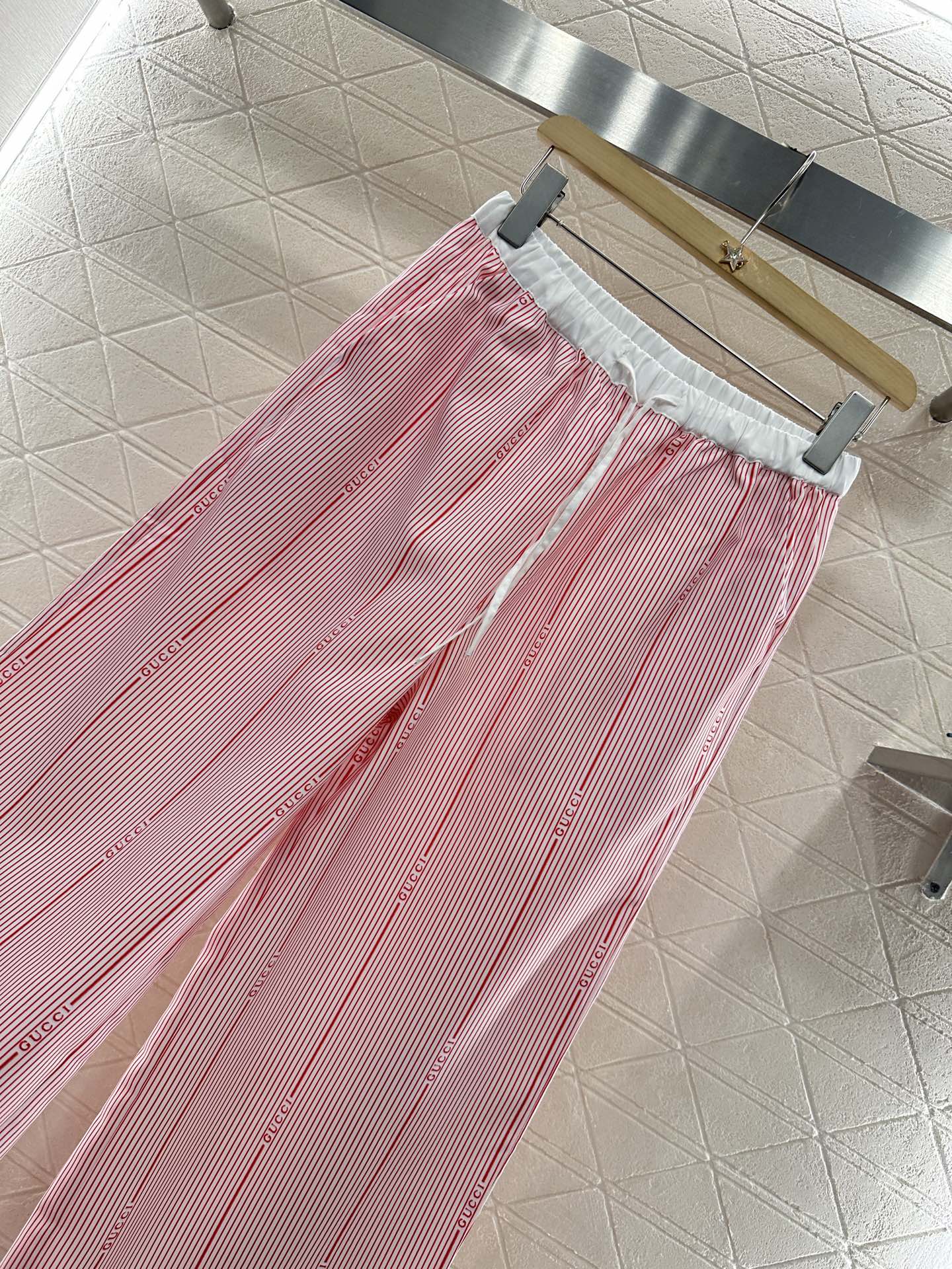 G 2025 new product Drawstring striped trousers
