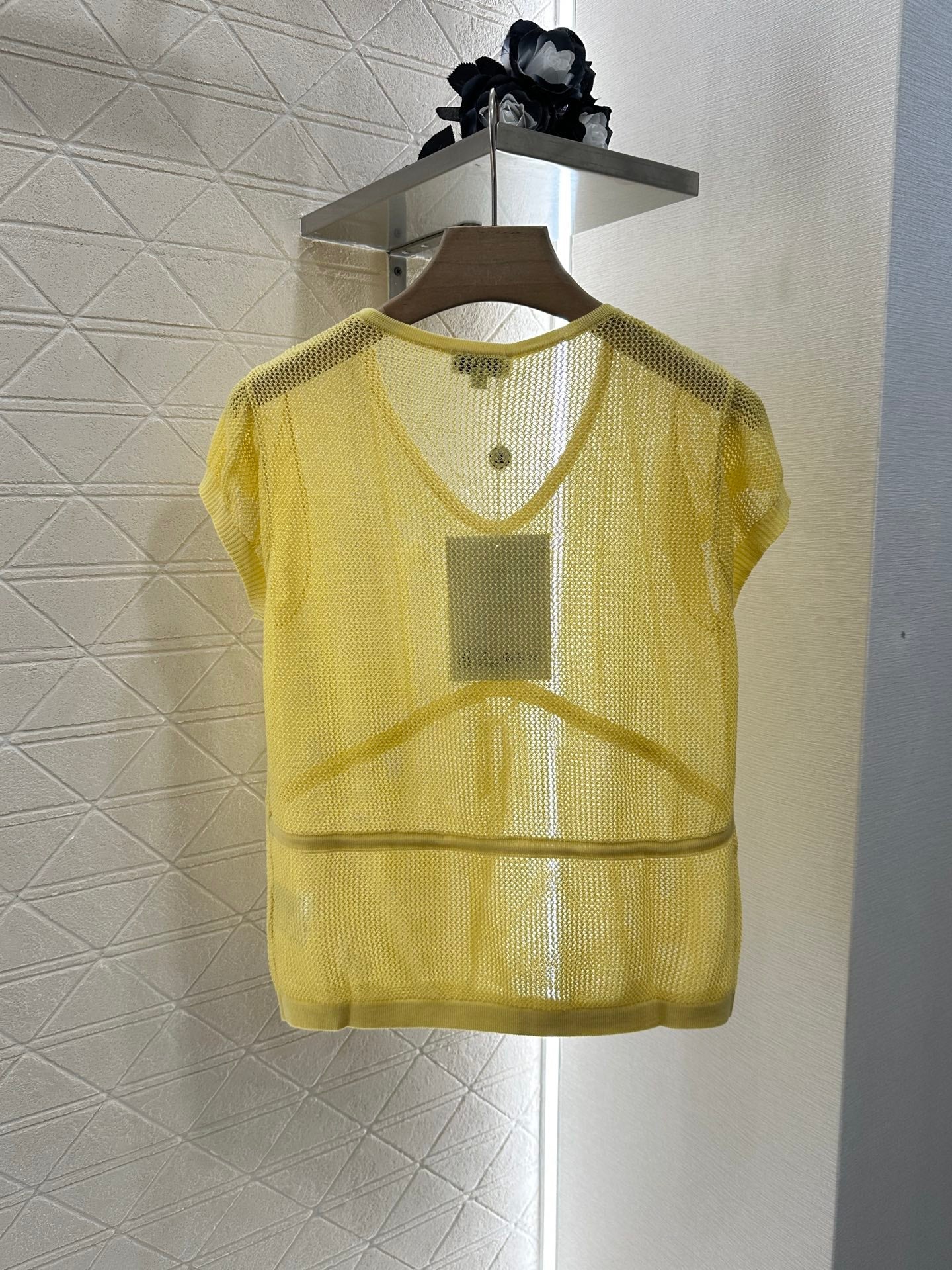 C 2025 new product Hollow knitted short sleeves