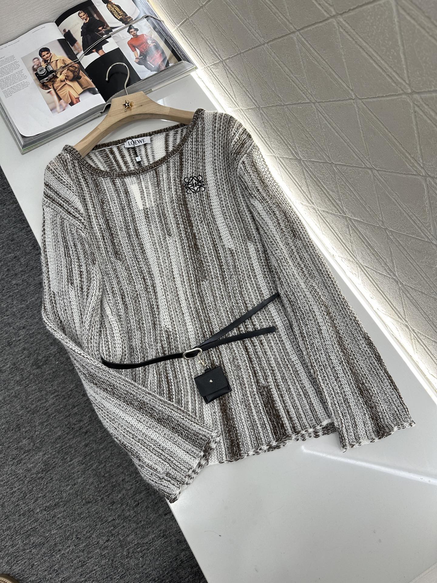 Lo 2025 new product Belt knitted top