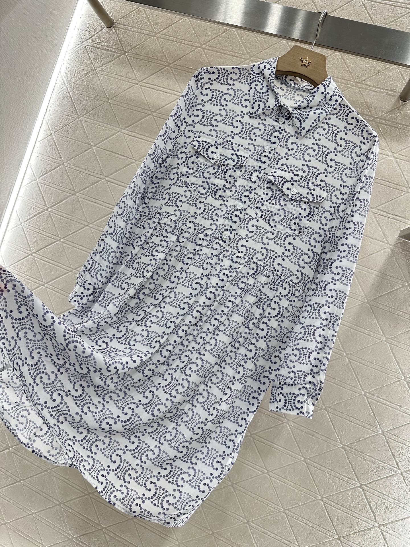 C 2025 new product Printed silk dress