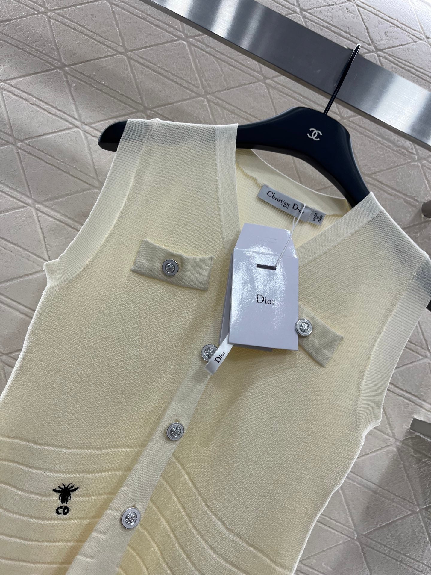 D 2025 new product Silk scarf knitted vest