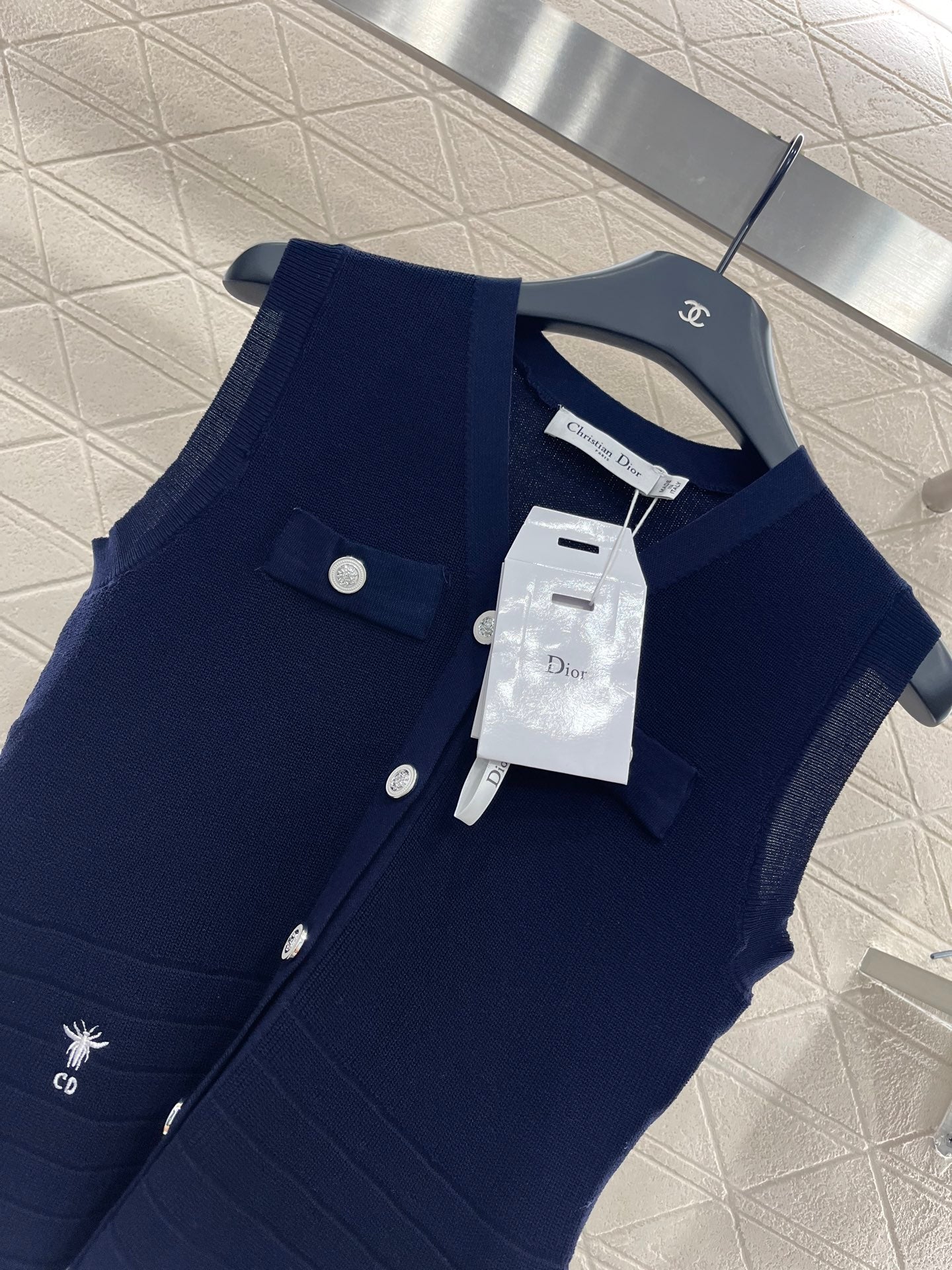 D 2025 new product Silk scarf knitted vest