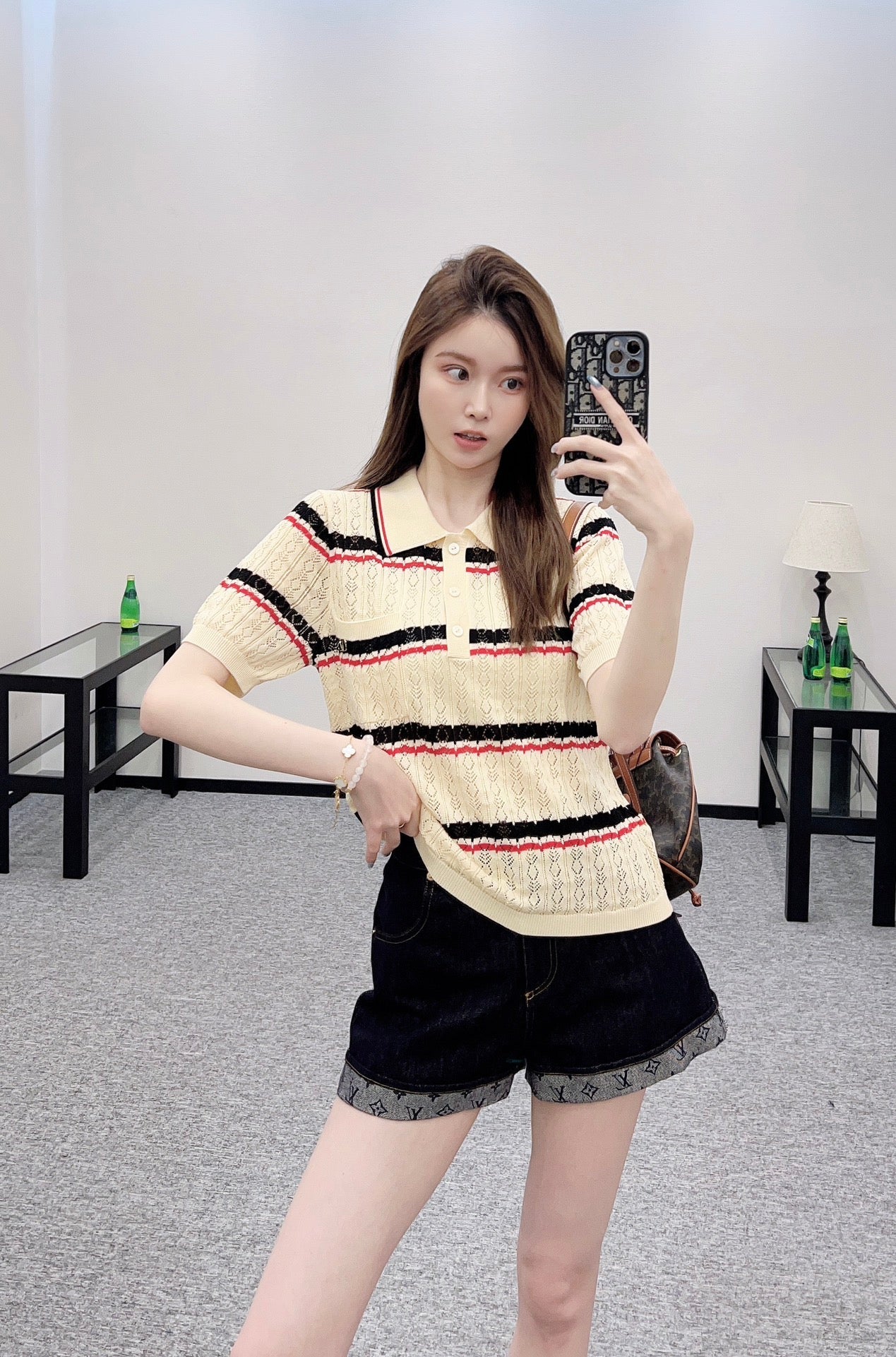 V 2025 new products Knitted short sleeves