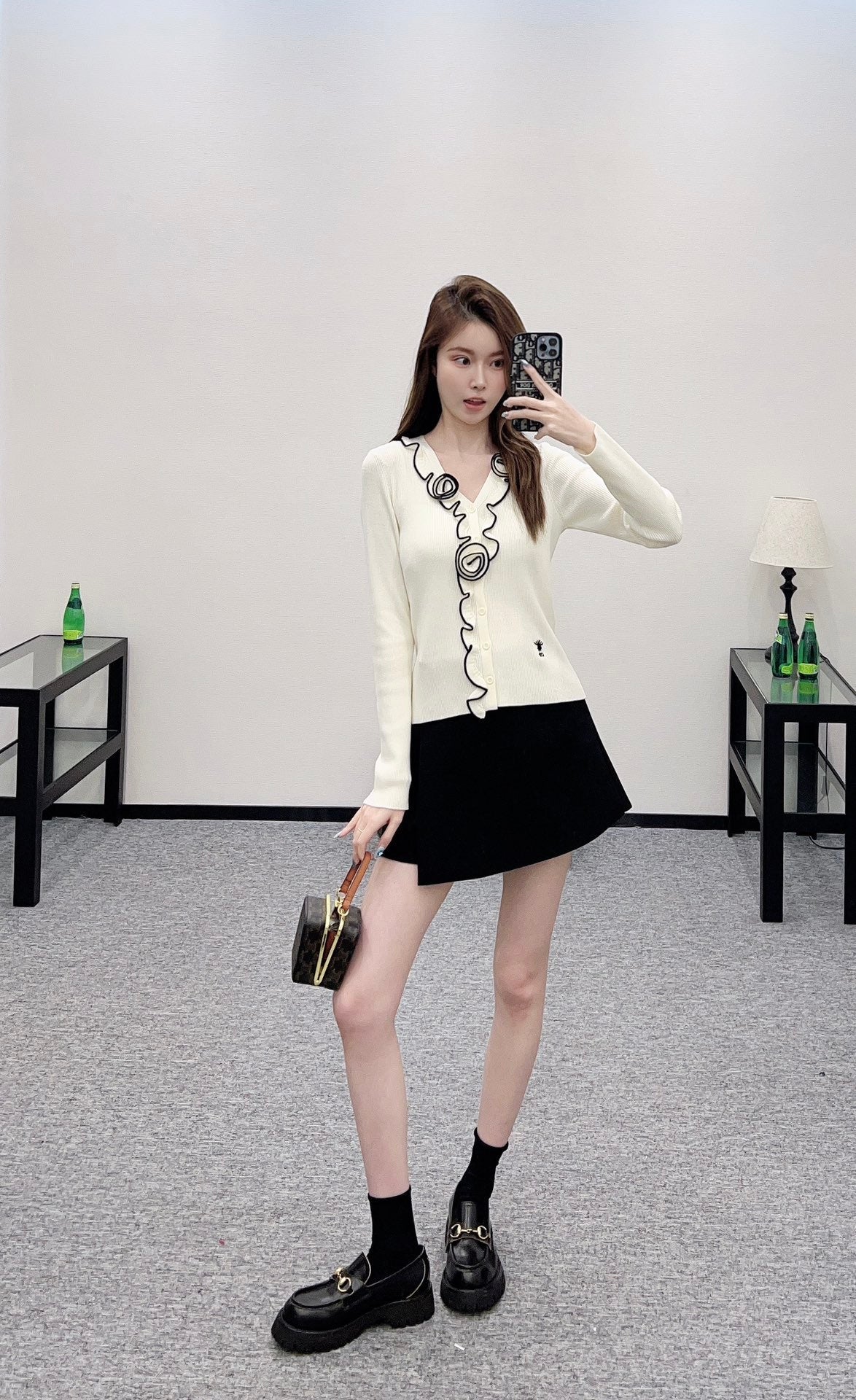 D 2025 new product Flower knitted cardigan