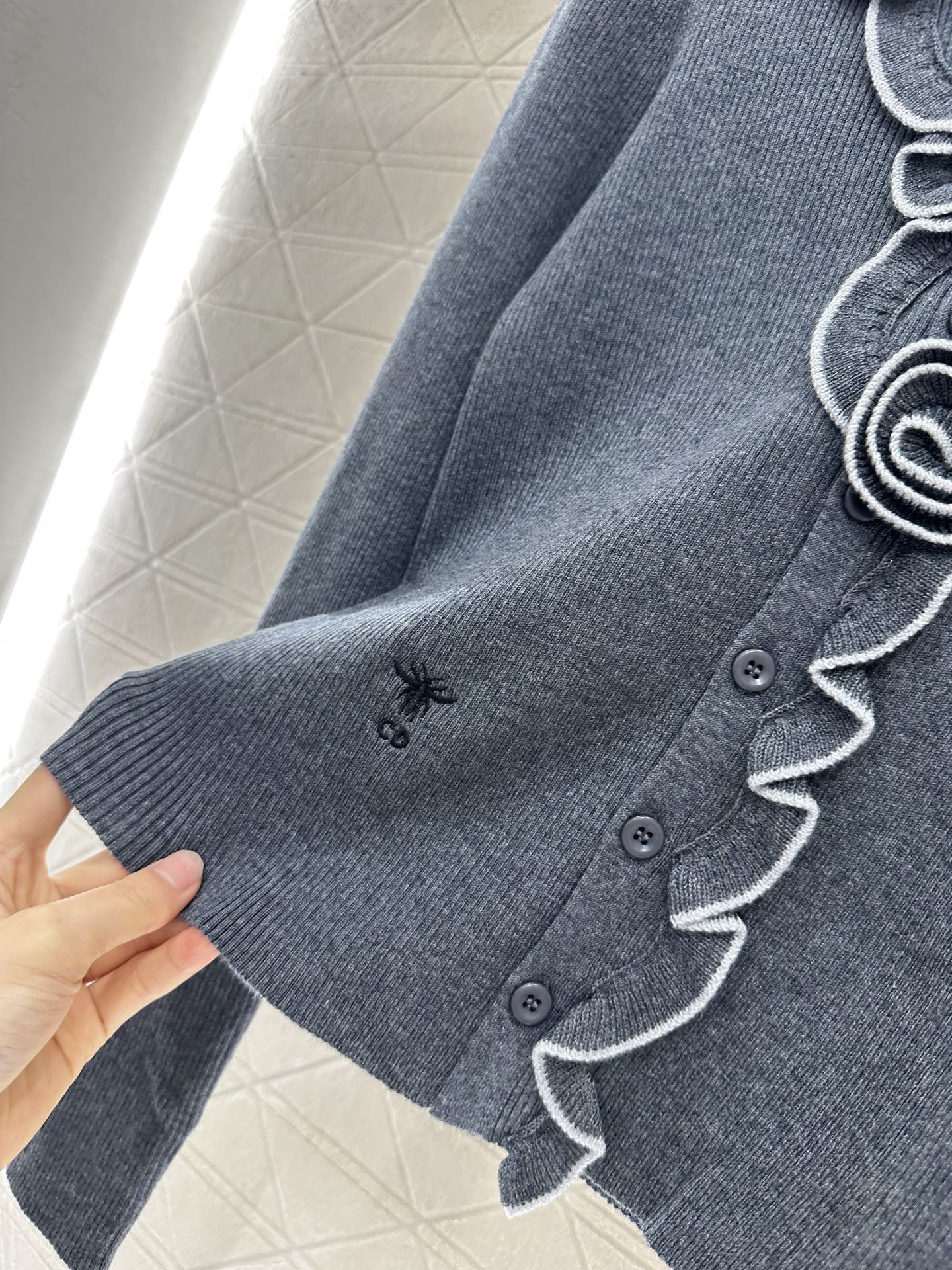 D 2025 new product Flower knitted cardigan