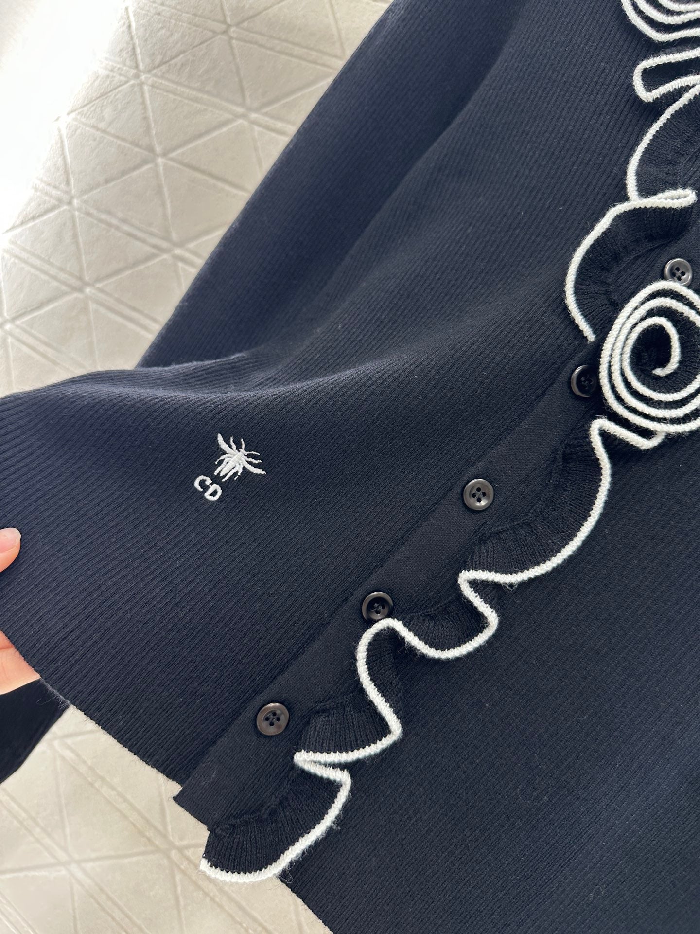 D 2025 neue produkt Blume gestrickte strickjacke