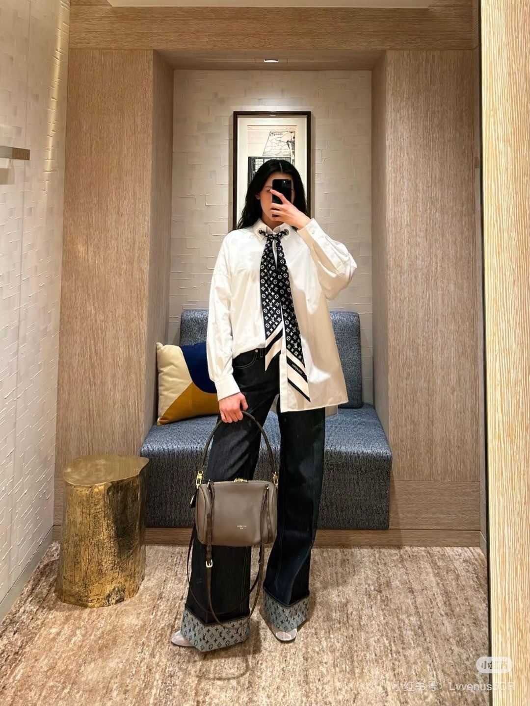 L 25fw scarf shirt
