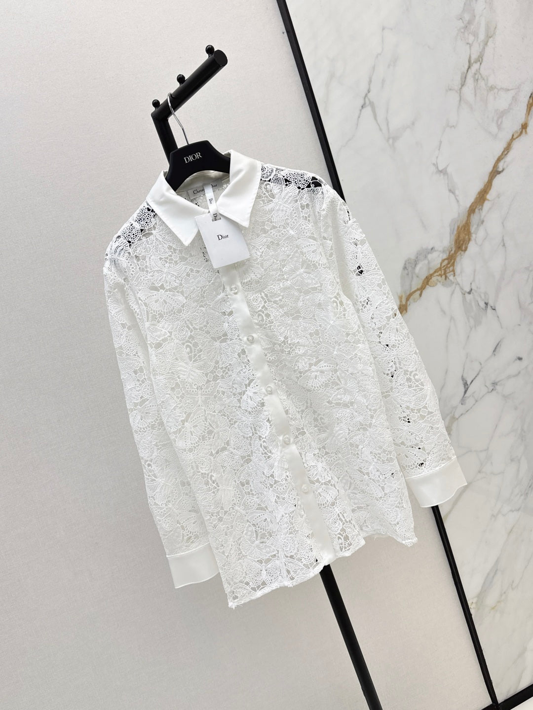 D 25fw lace shirt