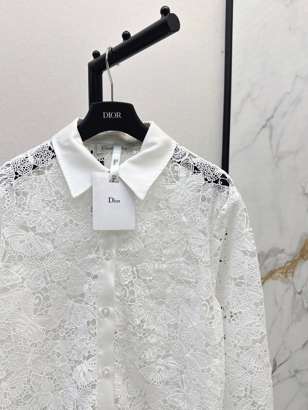 D 25fw lace shirt