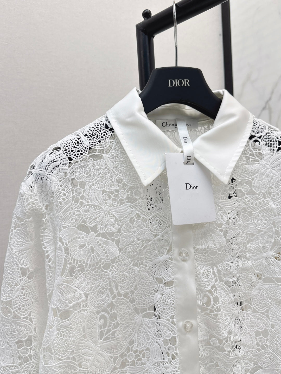 D 25fw lace shirt
