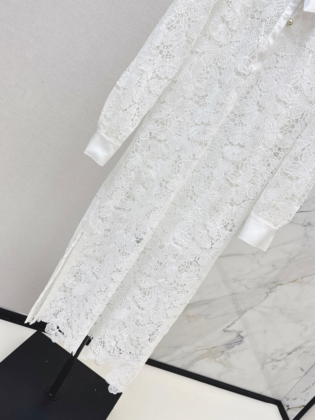 D 25fw lace shirt dress