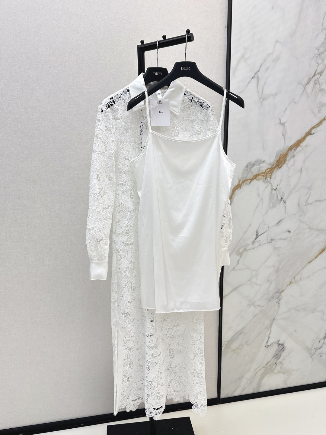 D 25fw lace shirt dress