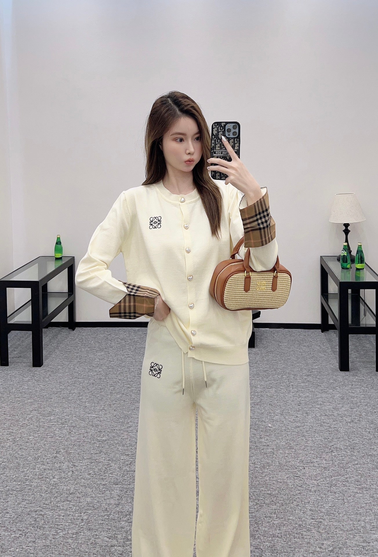 LO 2025 New Arrivals Knitted Cardigan and Pants Set