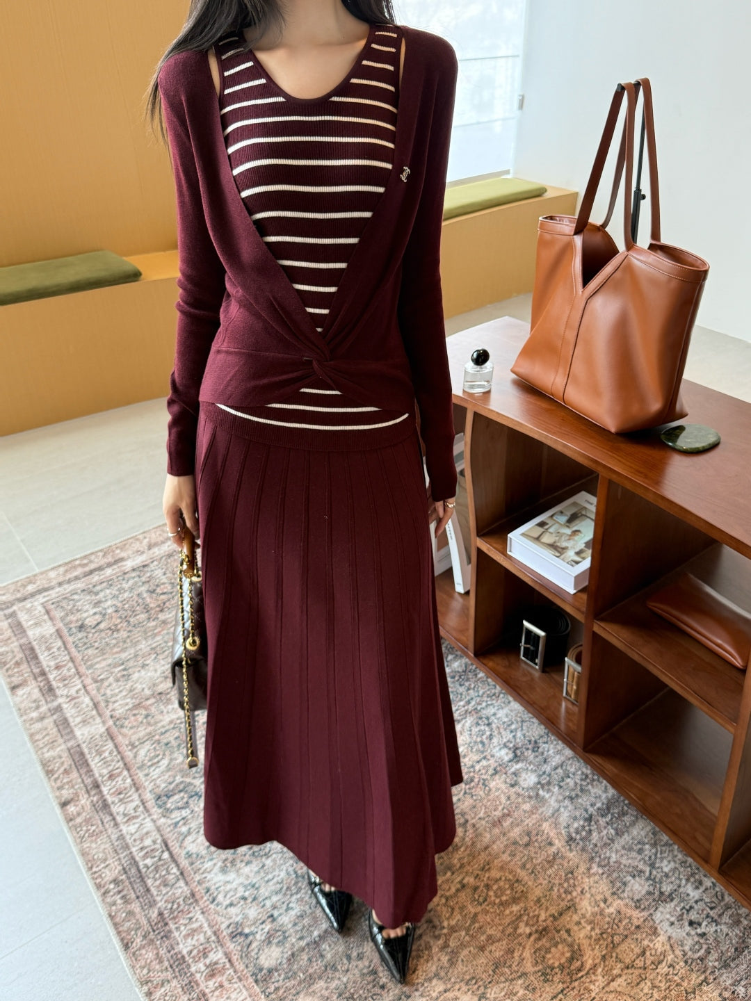 C 25fw knitted suit
