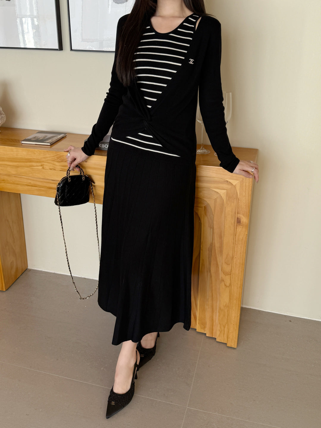 C 25fw knitted suit