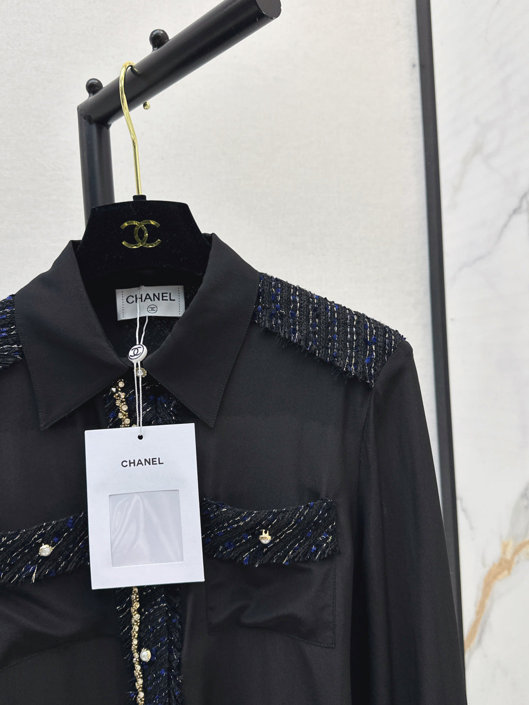 C 25fw woven silk shirt