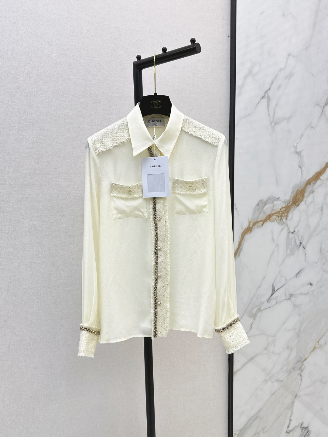 C 25fw woven silk shirt