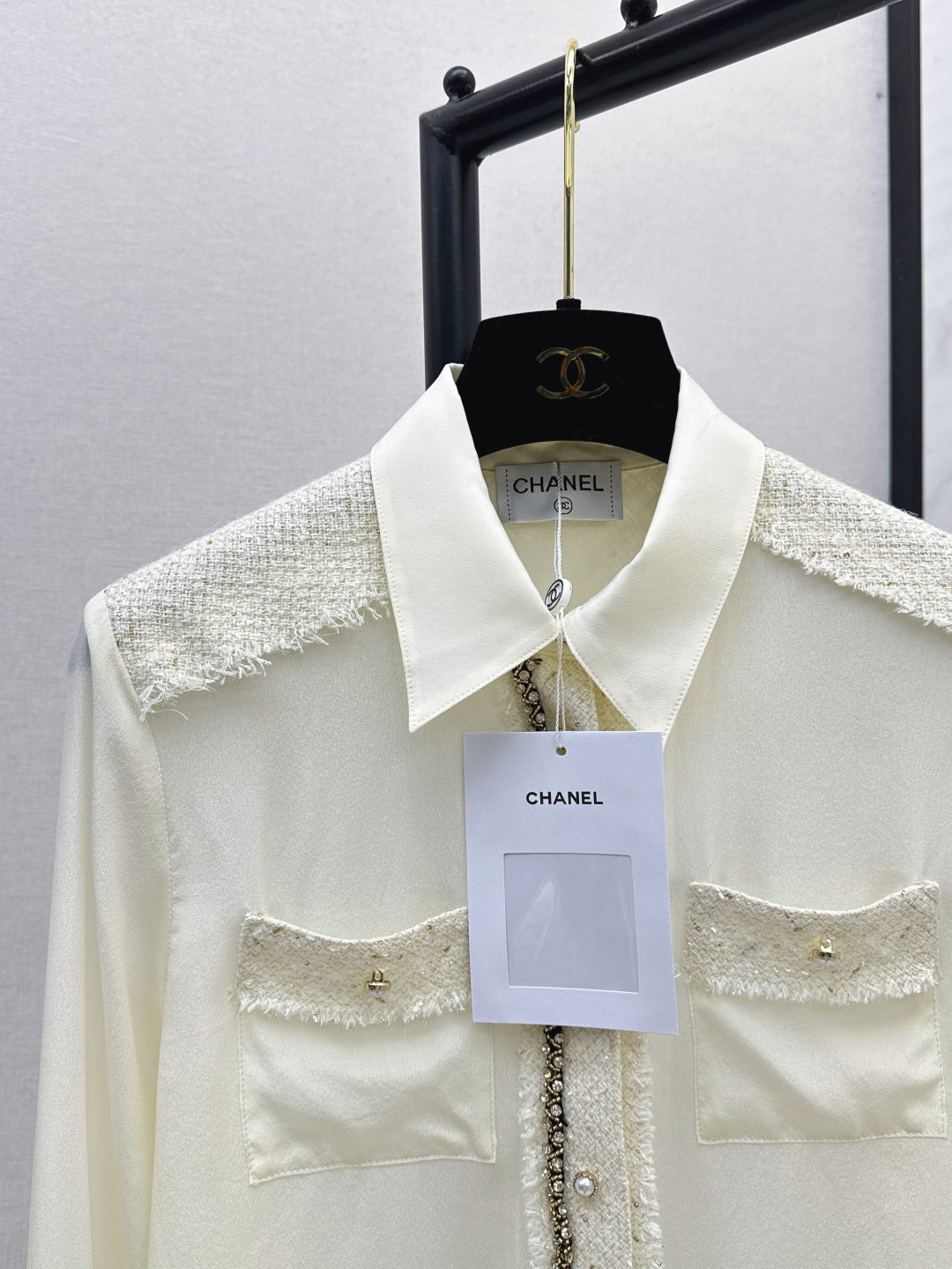 C 25fw woven silk shirt