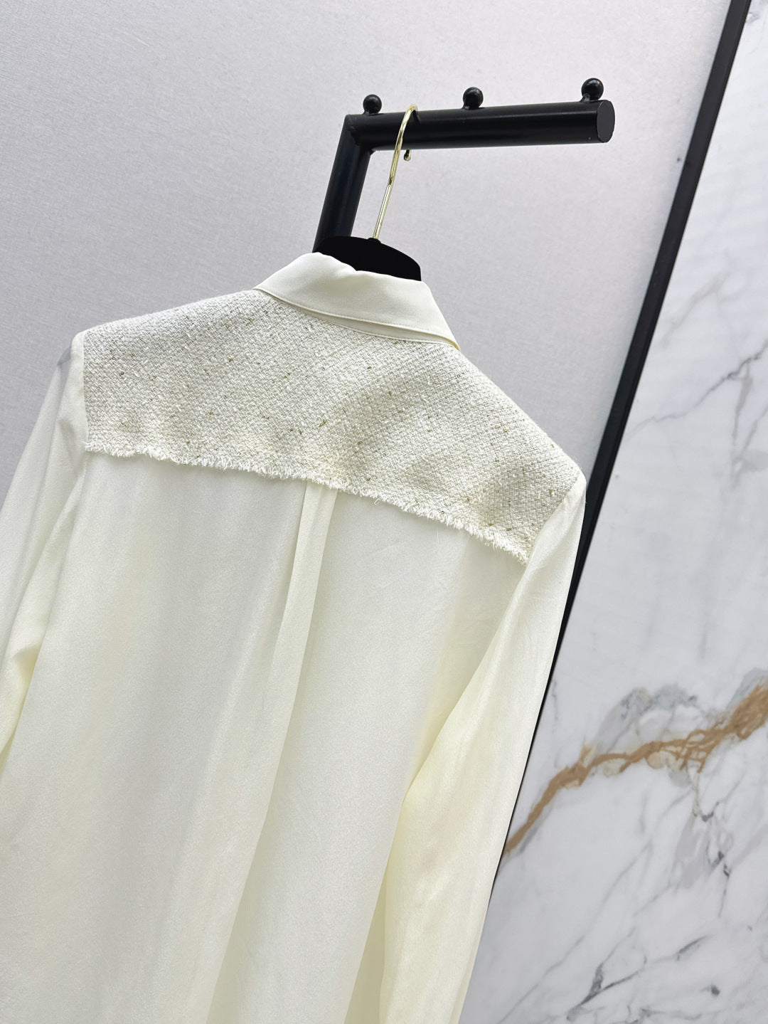 C 25fw woven silk shirt