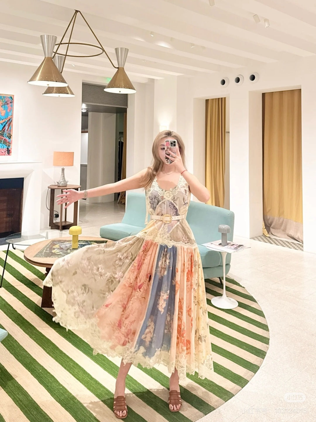 Zim 25ss embroidered dress