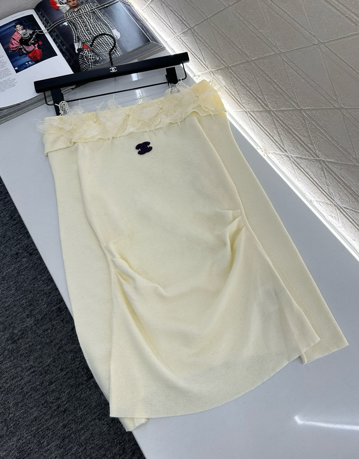 C 2025 New Arrival Knitted Long-Sleeved Skirt Set