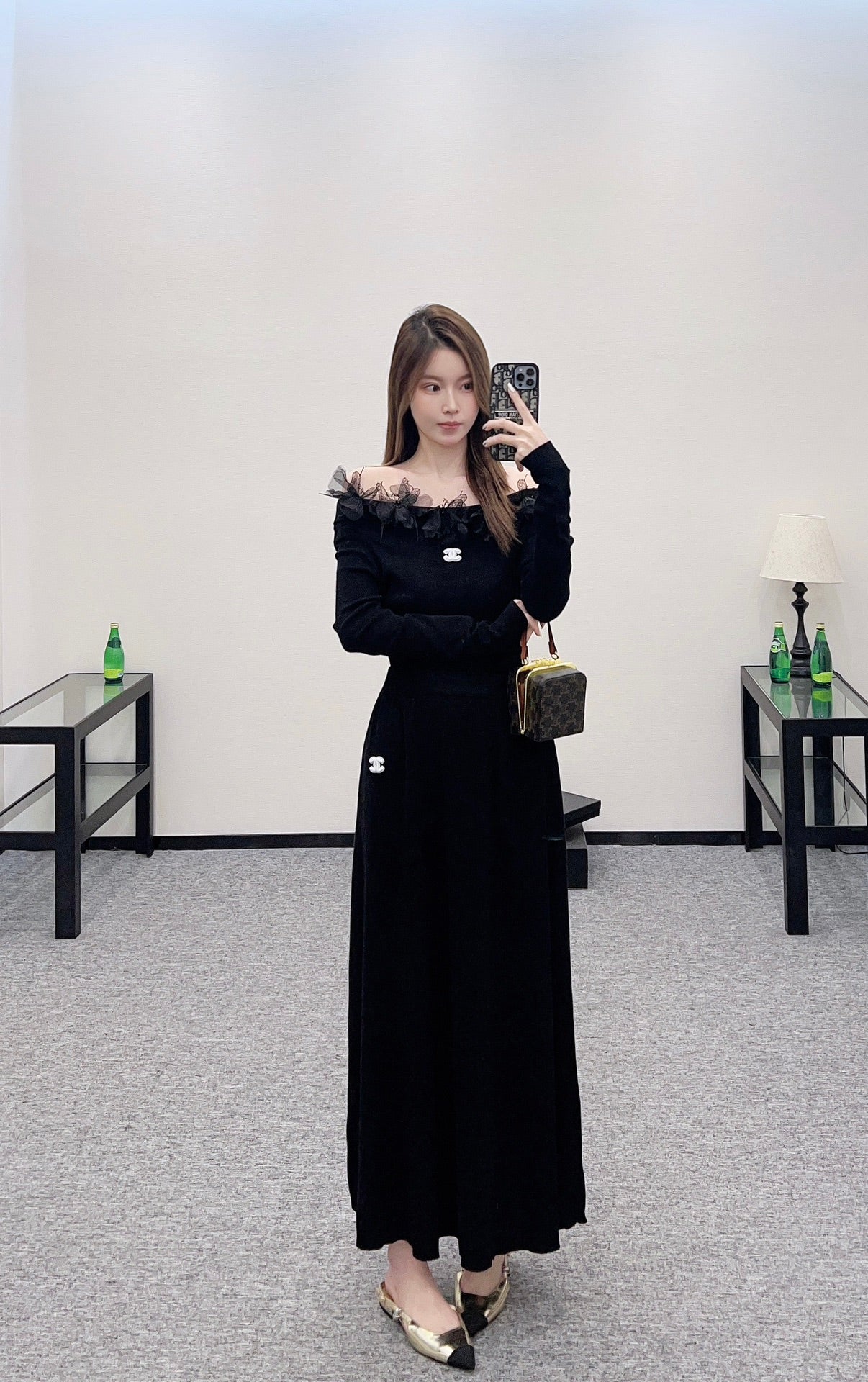 C 2025 New Arrival Knitted Long-Sleeved Skirt Set
