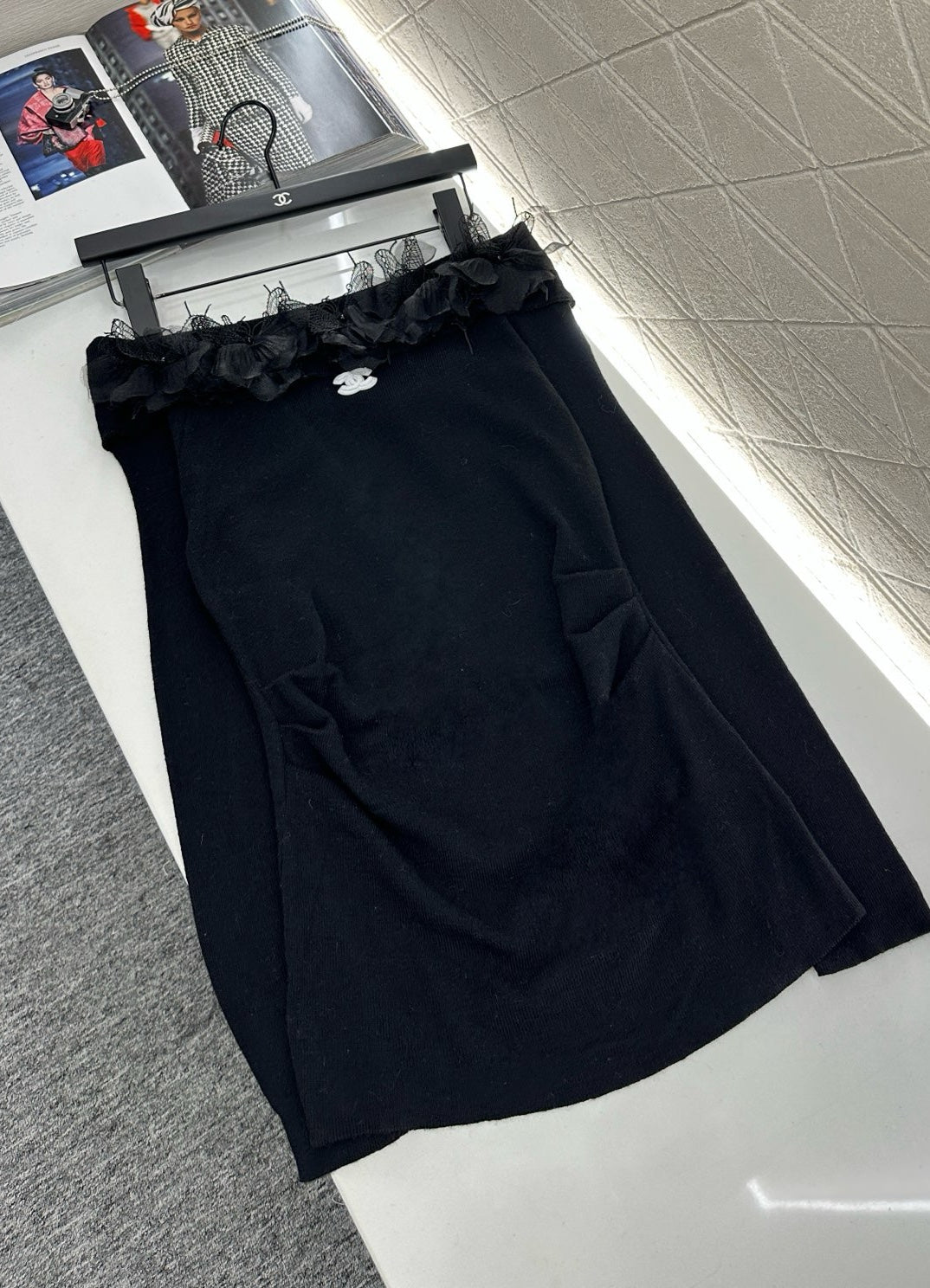 C 2025 New Arrival Knitted Long-Sleeved Skirt Set