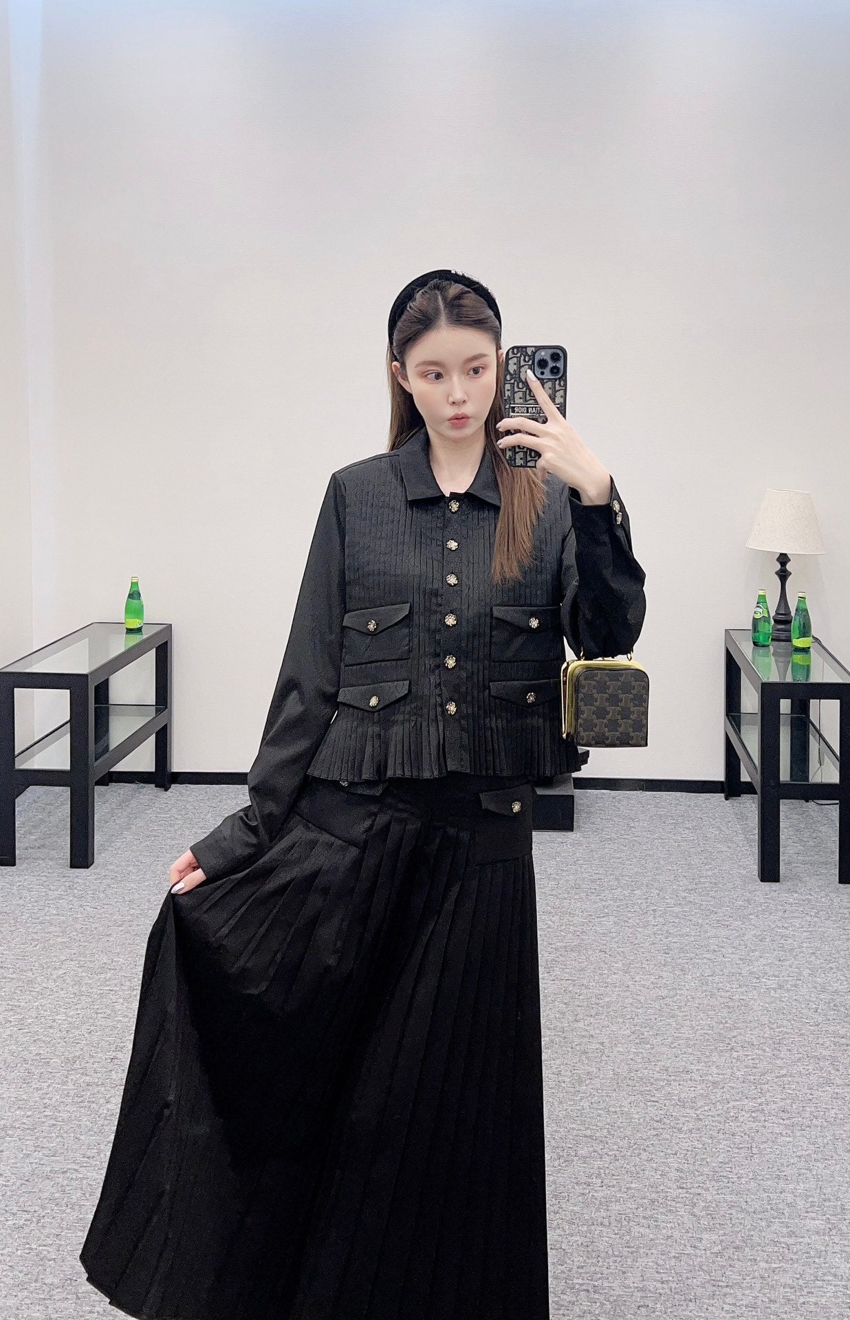 C 2025 New Arrival Long-sleeved shirt and culottes set