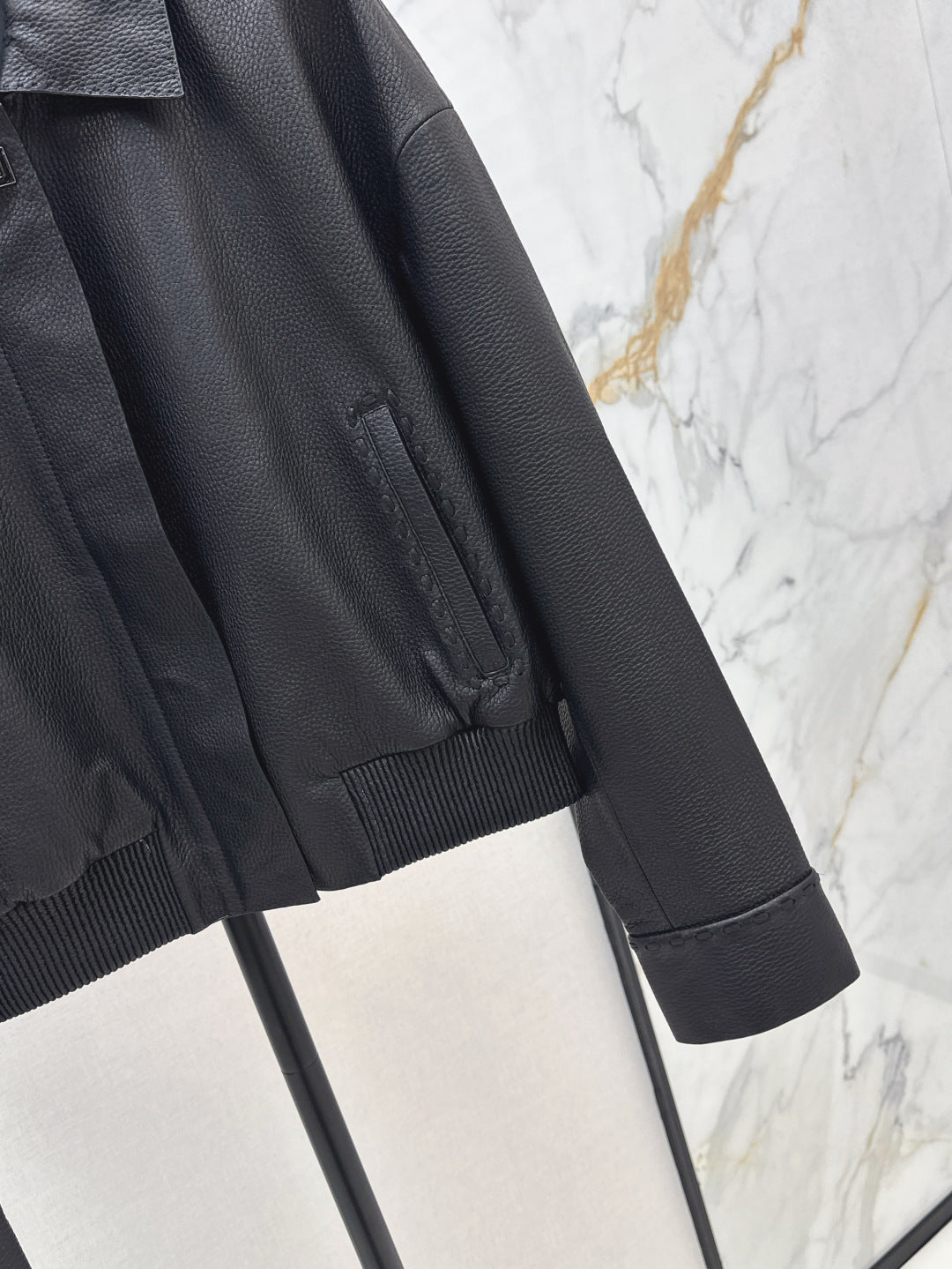 P 25fw leather jacket