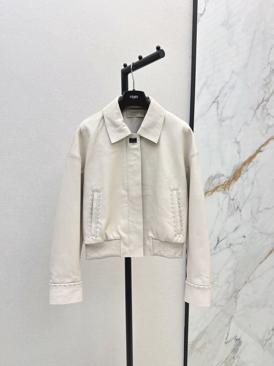 P 25fw leather jacket