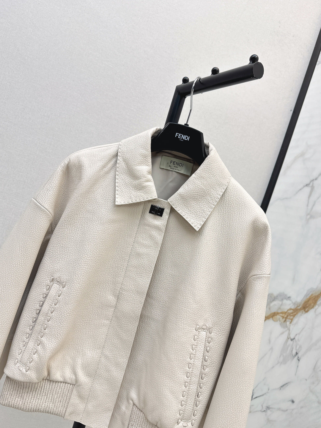 P 25fw leather jacket