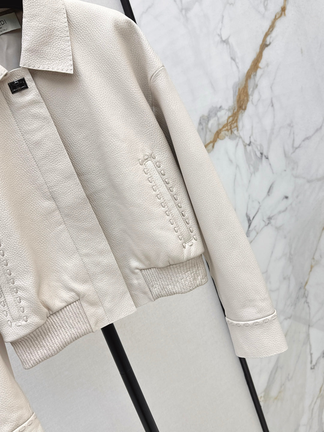 P 25fw leather jacket