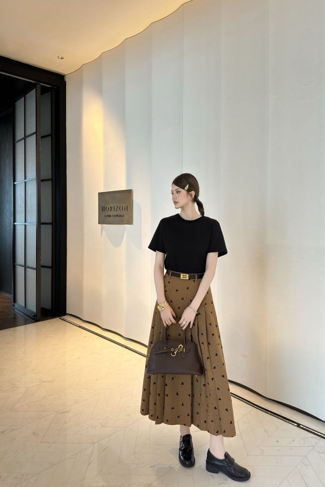 M 25fw jacquard skirt