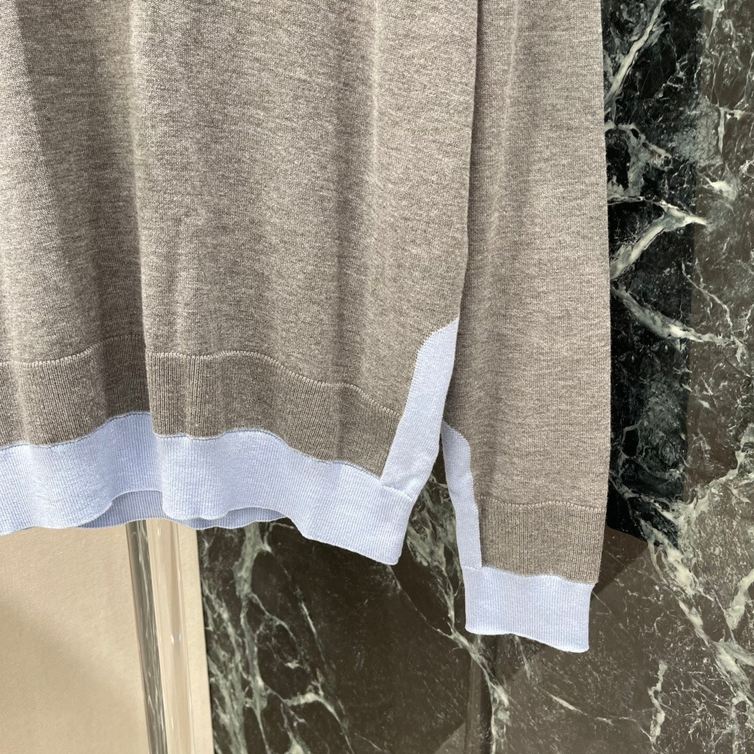 M 25fw fake two-piece knit sweater