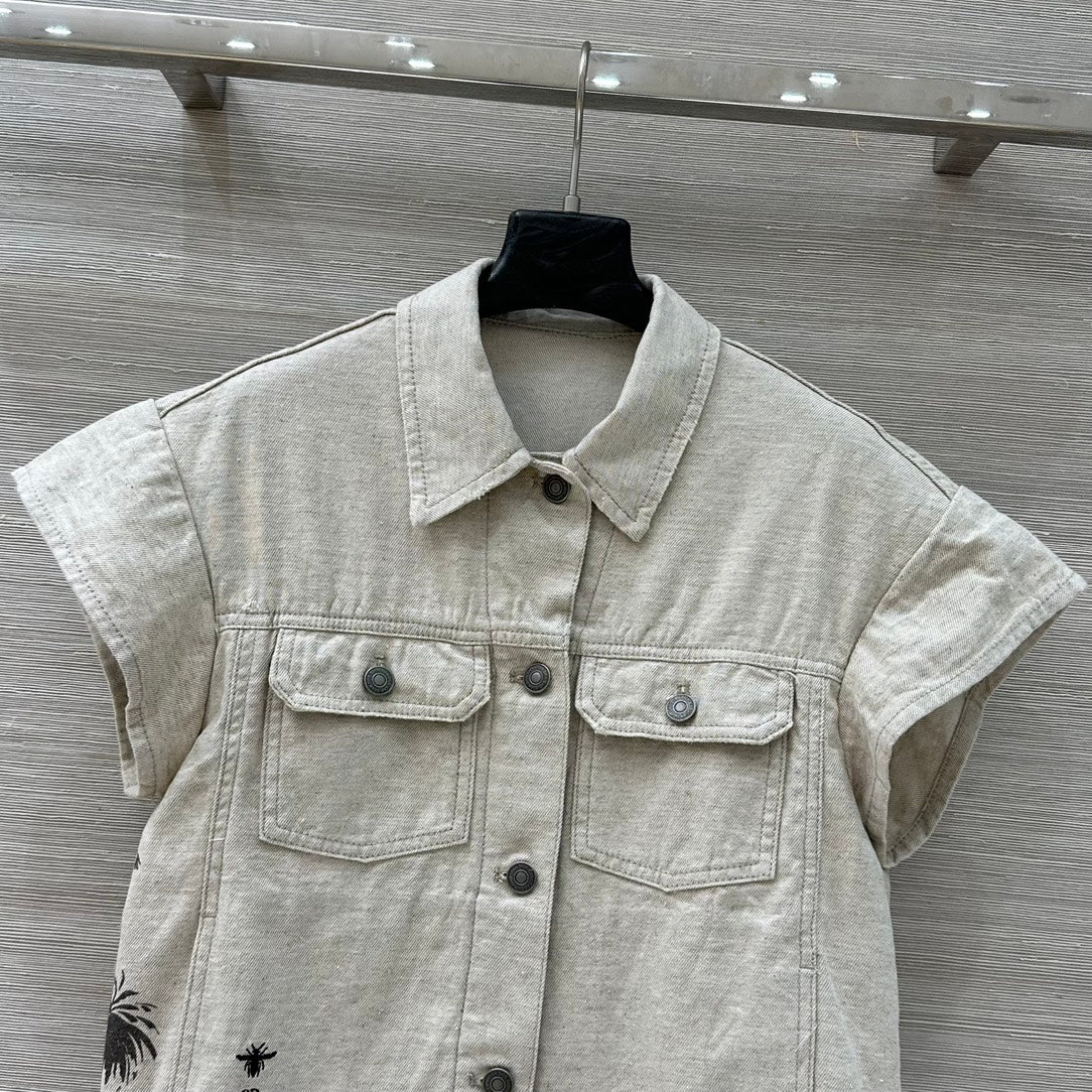 D 25 Souvenir City Limited Edition Denim Vest and Shorts Set