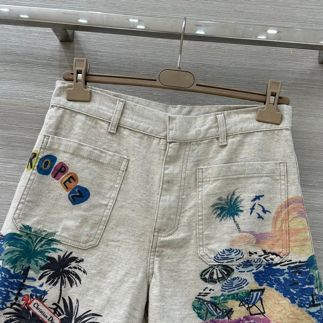 D 25 Souvenir City Limited Edition Denim Vest and Shorts Set