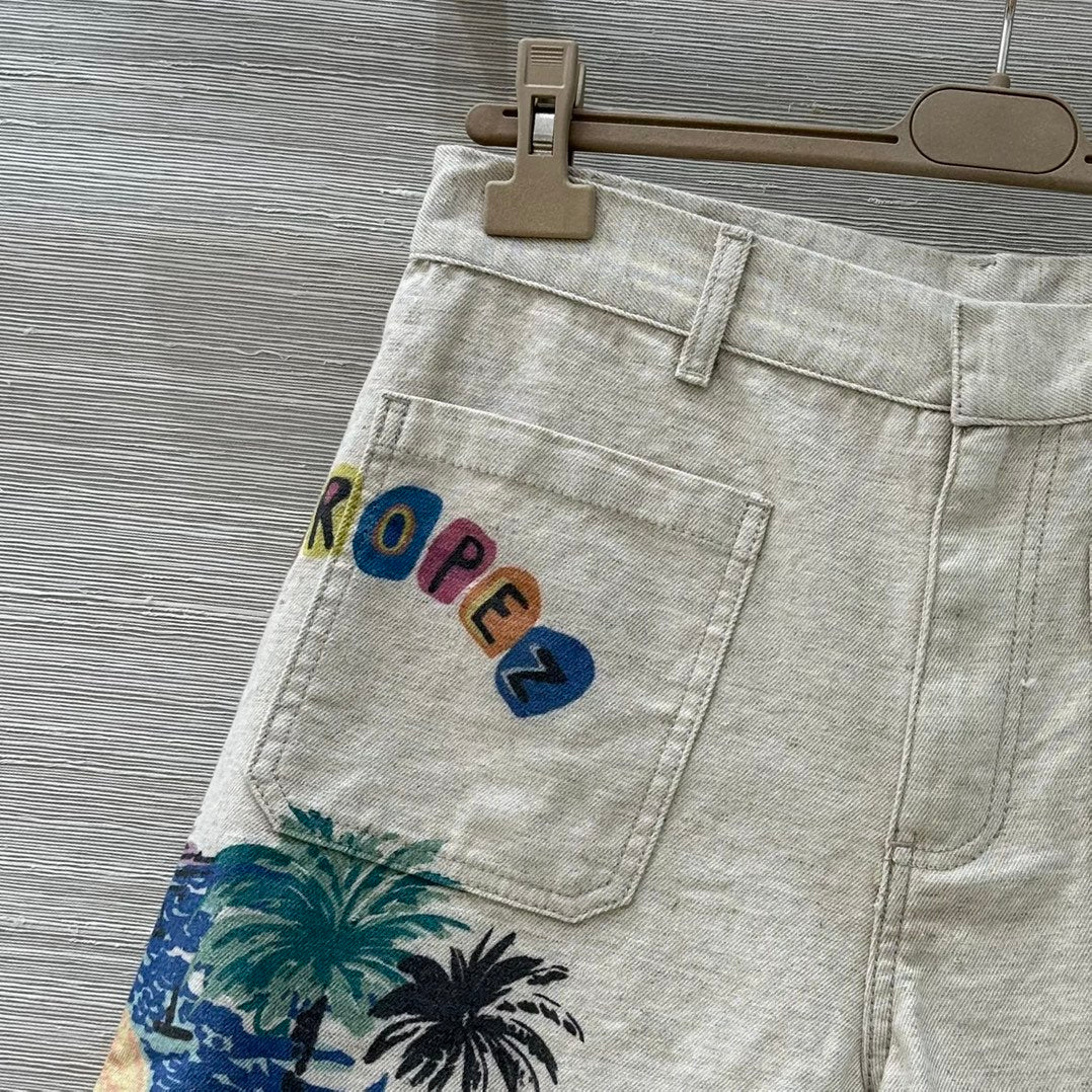 D 25 Souvenir City Limited Edition Denim Vest and Shorts Set