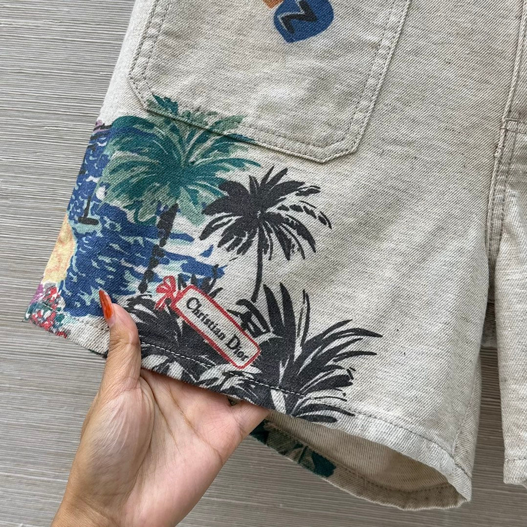 D 25 Souvenir City Limited Edition Denim Vest and Shorts Set