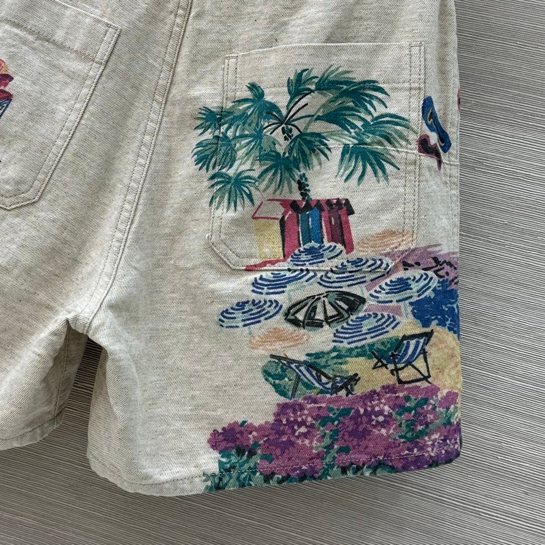 D 25 Souvenir City Limited Edition Denim Vest and Shorts Set