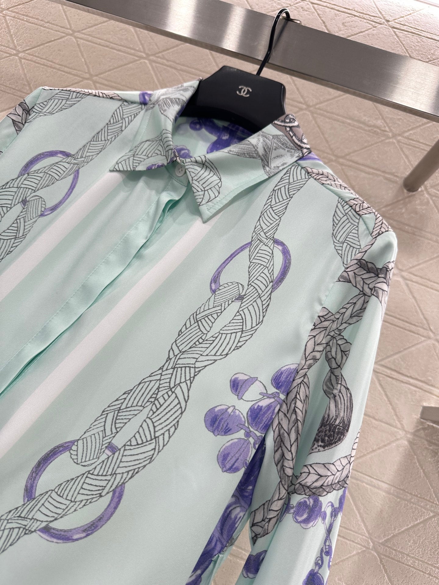 He 25 Printed belt shirt dress