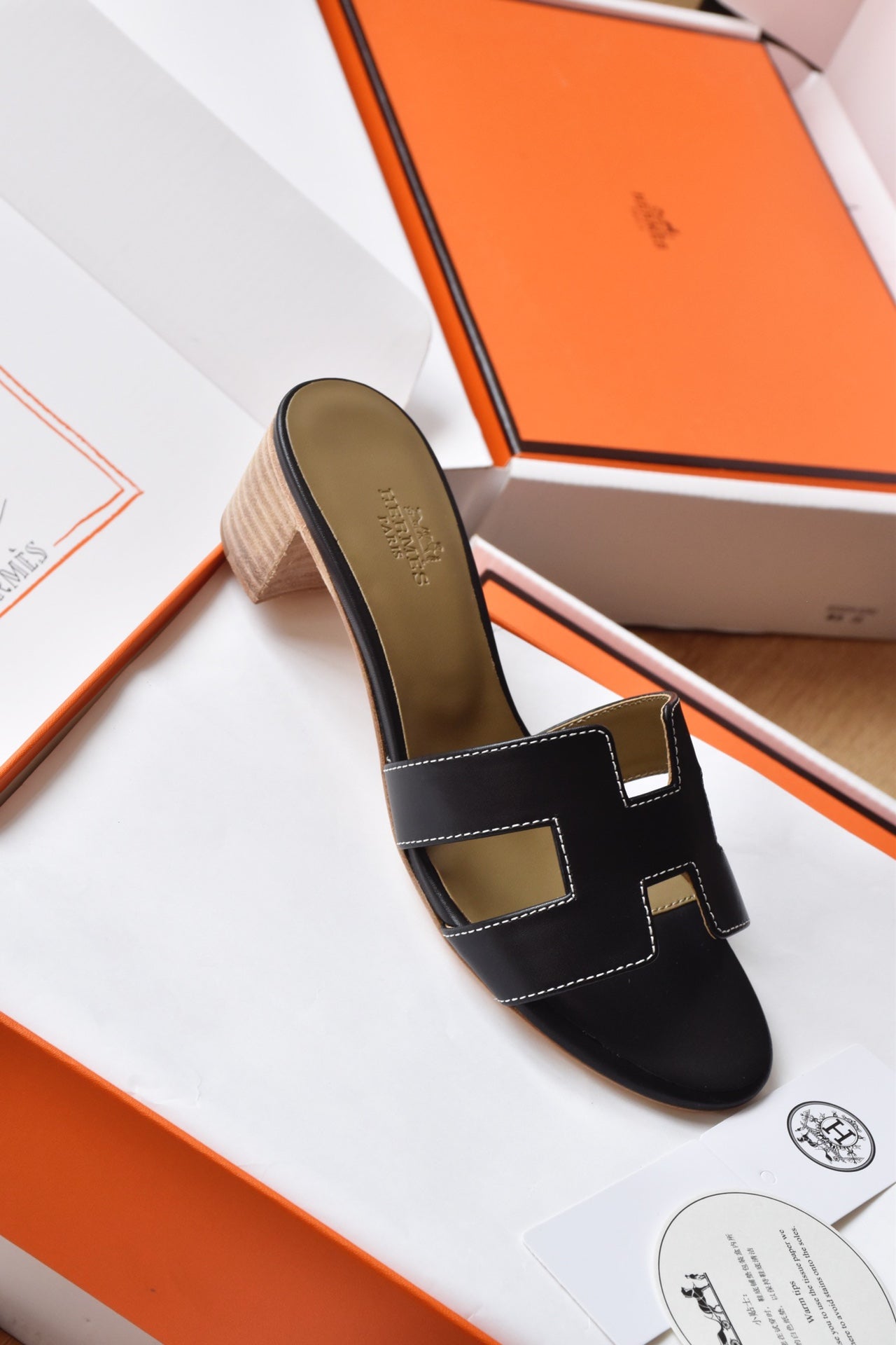 He 25 Cowhide high-heeled sandals(4.5cm)