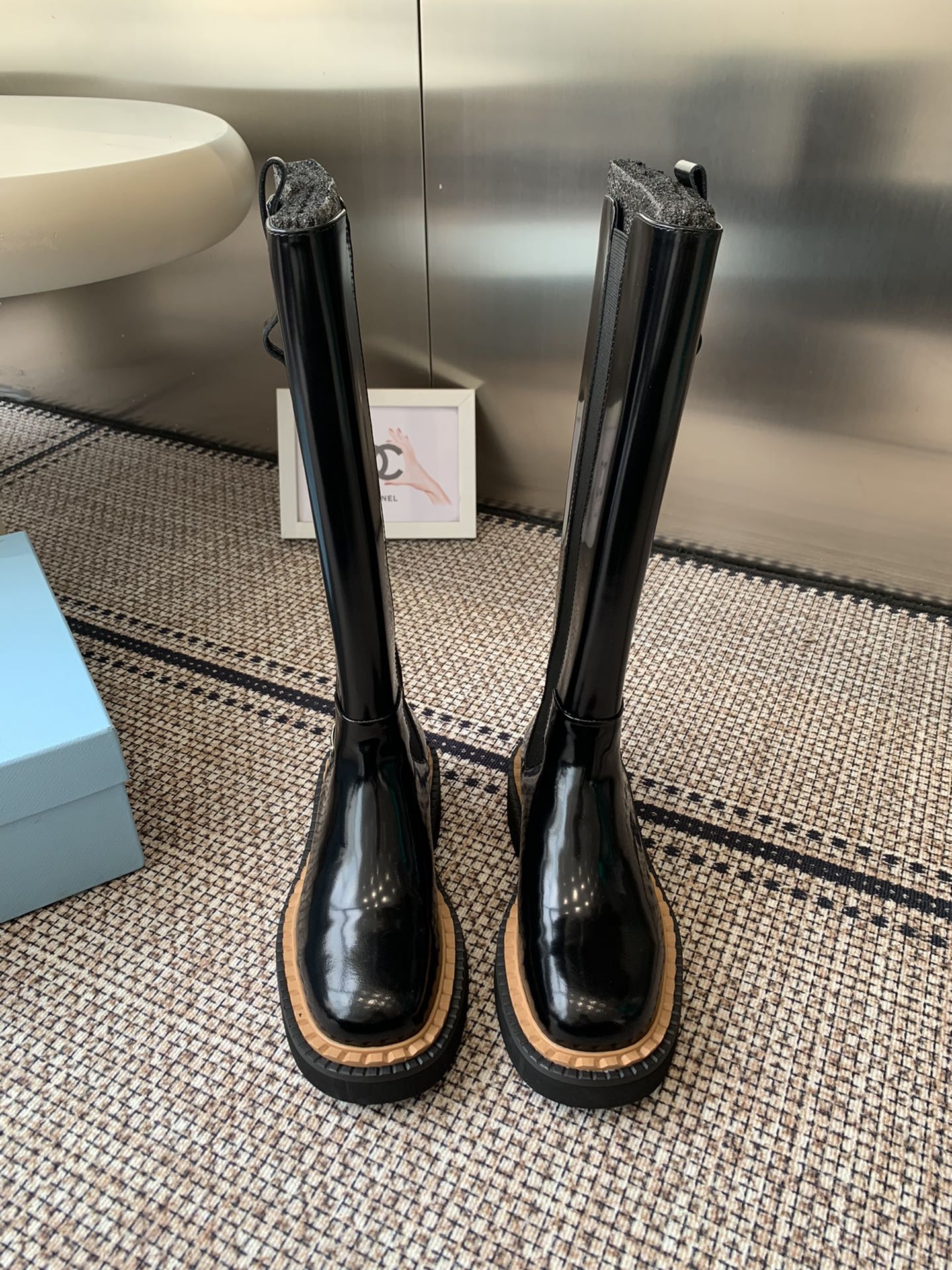 Pra 25fw Classic matte black triangle boots