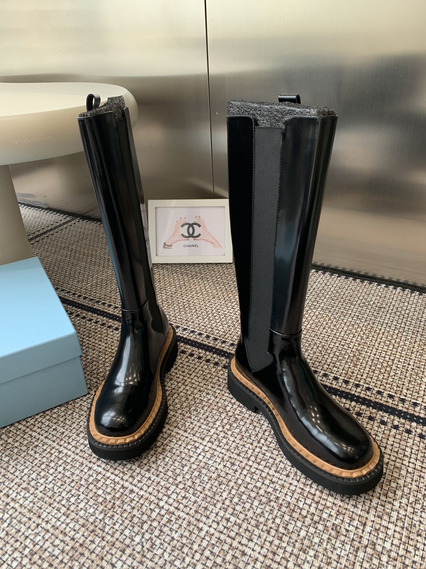 Pra 25fw Classic matte black triangle boots